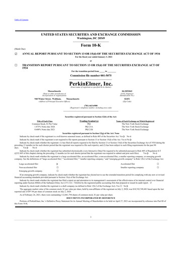 Thumbnail Revvity 10-K Annual Report 2020