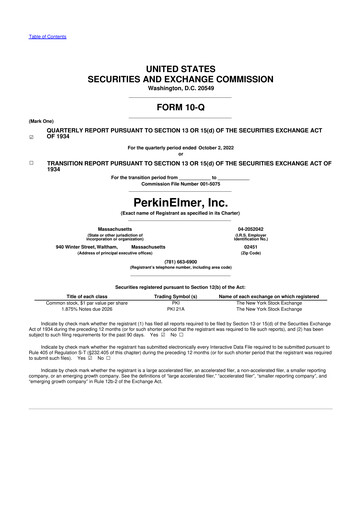 Thumbnail Revvity 10-Q Quarterly Report FY2022 