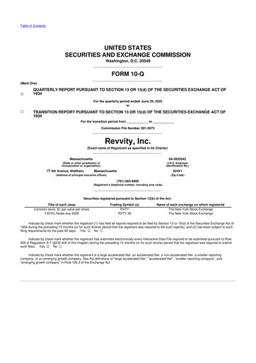 Thumbnail Revvity 10-Q Quarterly Report FY2025 