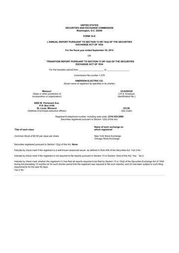 Thumbnail Emerson 10-K Annual Report 2015