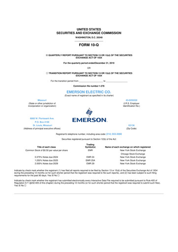 Thumbnail Emerson 10-Q Quarterly Report FY2020 