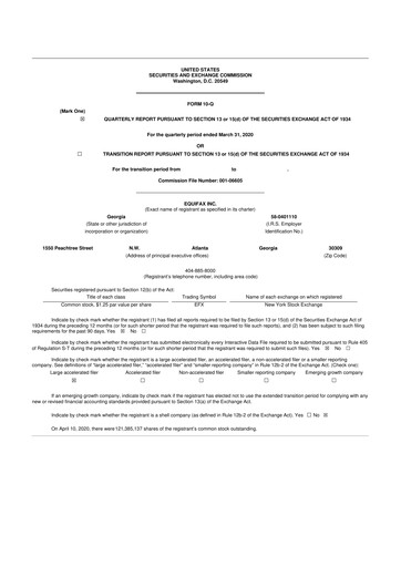 Vorschaubild Equifax 10-Q Quartalsbericht 2020 