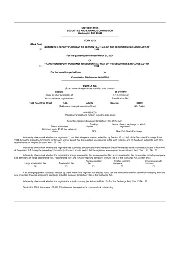 Vorschaubild Equifax 10-Q Quartalsbericht 2024 