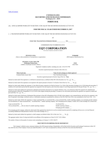 Thumbnail EQT Corporation
 10-K Annual Report 2017