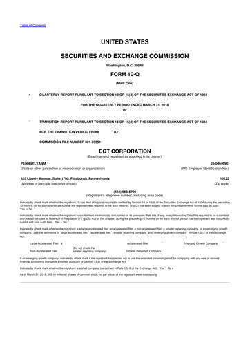 Vorschaubild EQT Corporation
 10-Q Quartalsbericht 2018 