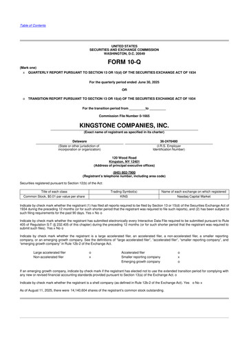 Thumbnail Kingstone Companies 10-Q Quarterly Report FY2025 