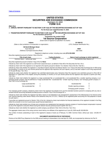 Thumbnail 1st Source
 10-K Annual Report 2025