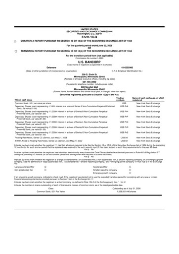 Thumbnail U.S. Bancorp 10-Q Quarterly Report FY2026 