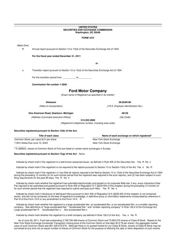 Thumbnail Ford 10-K Annual Report 