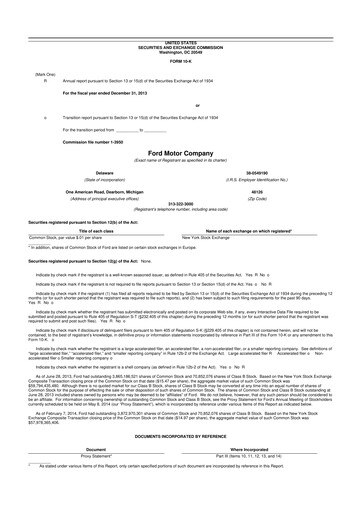 Thumbnail Ford 10-K Annual Report 