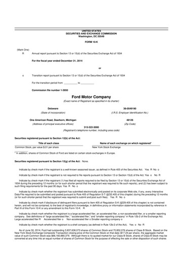 Thumbnail Ford 10-K Annual Report 