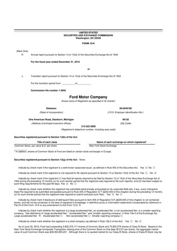 Thumbnail Ford 10-K Annual Report 