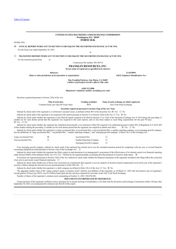 Thumbnail Franklin Resources 10-K Annual Report 2025