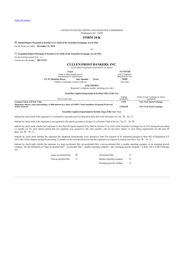 Thumbnail Cullen/Frost Bankers 10-K Annual Report 2024