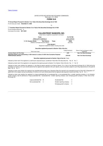 Vorschaubild Cullen/Frost Bankers 10-K Jahresbericht 2025
