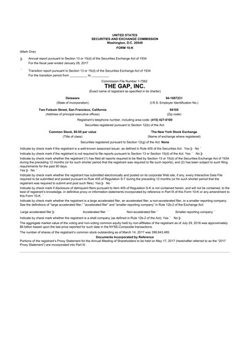 Thumbnail Gap Inc.
 10-K Annual Report 2016