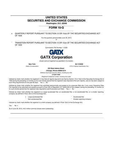 Thumbnail GATX 10-Q Quarterly Report FY2013 