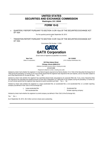 Thumbnail GATX 10-Q Quarterly Report FY2013 