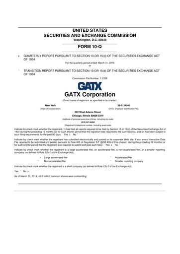 Thumbnail GATX 10-Q Quarterly Report FY2014 