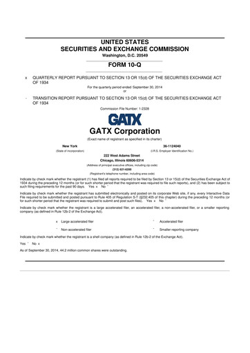 Thumbnail GATX 10-Q Quarterly Report FY2014 