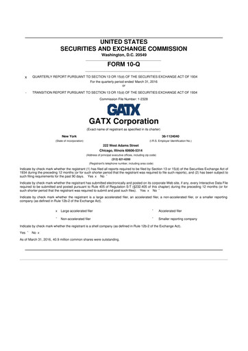 Thumbnail GATX 10-Q Quarterly Report FY2016 