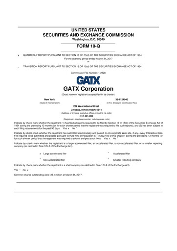 Thumbnail GATX 10-Q Quarterly Report FY2017 