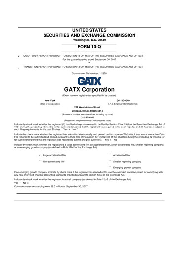 Thumbnail GATX 10-Q Quarterly Report FY2017 