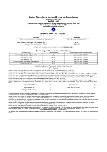 Thumbnail General Electric 10-K Annual Report 2023