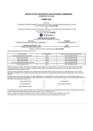 Thumbnail General Electric 10-Q Quarterly Report FY2024 