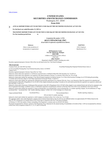 Thumbnail Ally Financial 10-K Annual Report 2015