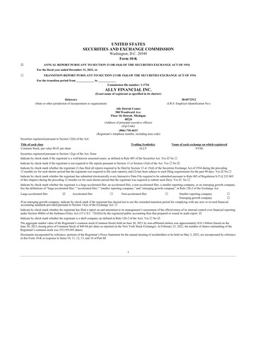 Thumbnail Ally Financial 10-K Annual Report 2021