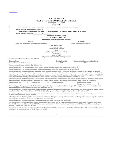 Thumbnail Ally Financial 10-K Annual Report 2024