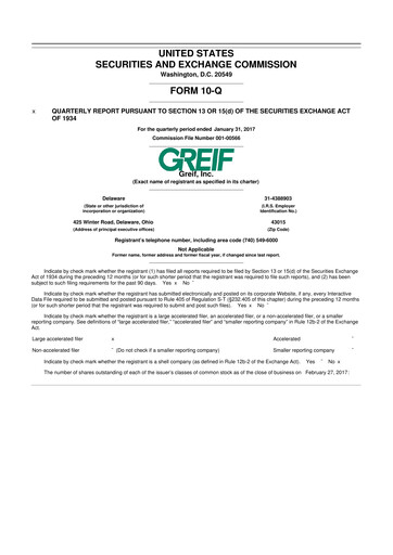 Thumbnail Greif 10-Q Quarterly Report FY2017 