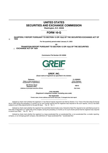 Thumbnail Greif 10-Q Quarterly Report FY2023 