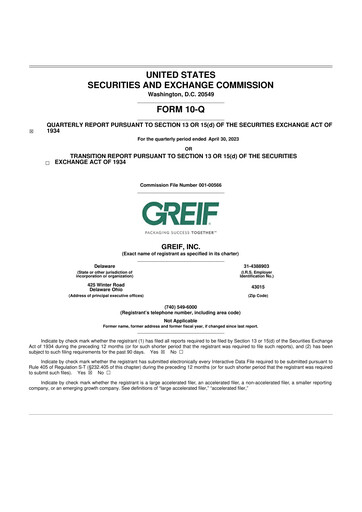 Thumbnail Greif 10-Q Quarterly Report FY2023 