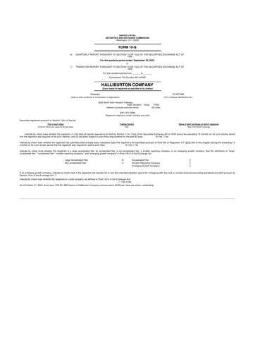 Vorschaubild Halliburton 10-Q Quartalsbericht 2024 