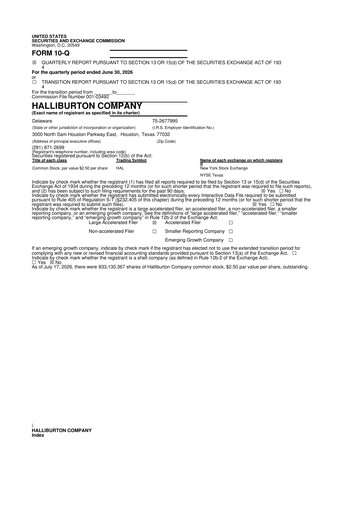 Thumbnail Halliburton 10-Q Quarterly Report FY2026 