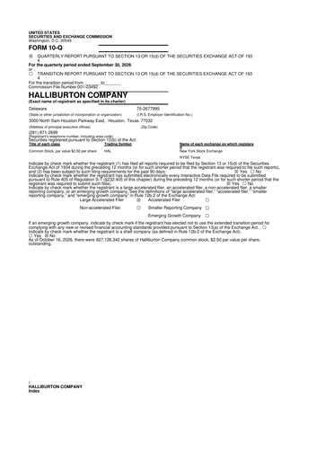 Thumbnail Halliburton 10-Q Quarterly Report FY2026 Q3