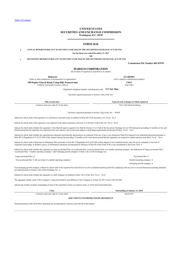 Miniature Enviri Corporation 10-K Rapport annuel 2017