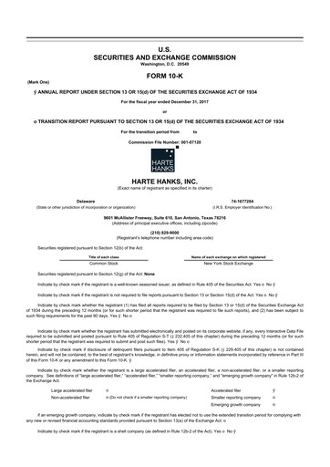 Thumbnail Harte Hanks 10-K Annual Report 2017