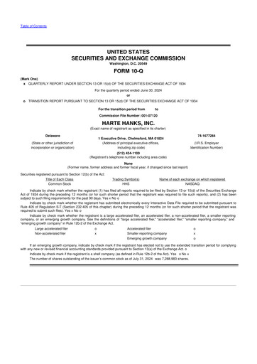Miniature Harte Hanks 10-Q Rapport trimestriel 2024 