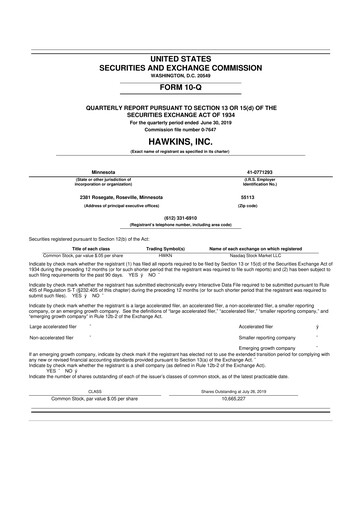 Thumbnail Hawkins 10-Q Quarterly Report FY2020 