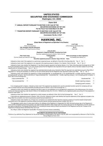 Vorschaubild Hawkins 10-K Jahresbericht 