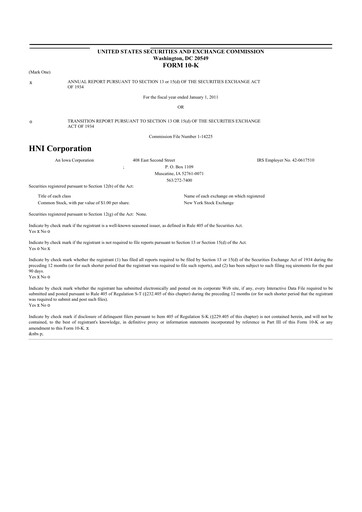 Thumbnail HNI Corporation
 10-K Annual Report 2010