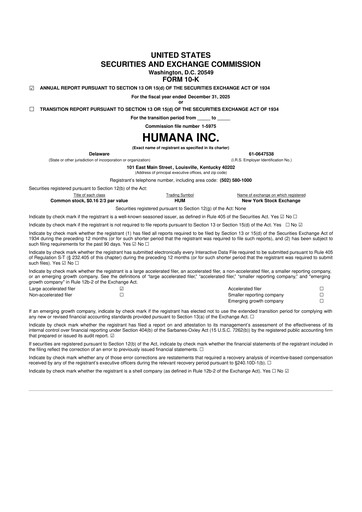 Thumbnail Humana 10-K Annual Report 2025