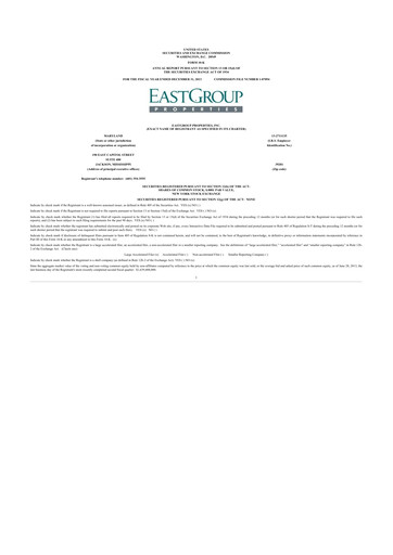Thumbnail EastGroup Properties 10-K Annual Report 2013