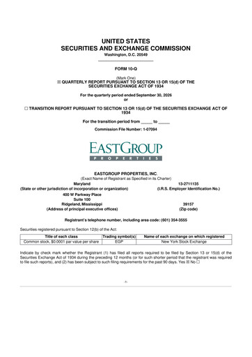 Thumbnail EastGroup Properties 10-Q Quarterly Report FY2026 Q3