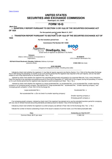 Thumbnail Dine Brands Global 10-Q Quarterly Report FY2017 