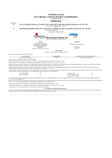 Thumbnail Dine Brands Global 10-K Annual Report 2021