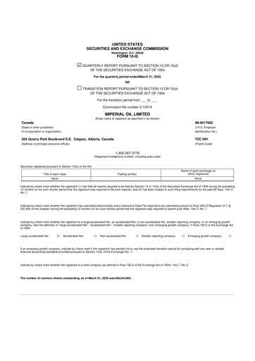 Thumbnail Imperial Oil
 10-Q Quarterly Report FY2025 